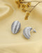 Premium Silver Plated Half Hoop Earring