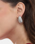 Premium Silver Plated Half Hoop Earring