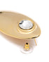 Premium 18kt Gold Plated Crystal Oval Bold Stud Earring
