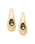 Premium 18kt Gold Plated CZ Half Hoop Earring