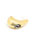 Premium 18kt Gold Plated CZ Half Hoop Earring