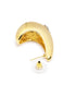 Premium 18kt Gold Plated CZ Half Hoop Earring