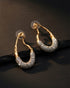 Premium 18kt Gold Plated CZ Contemporary Drop Earring