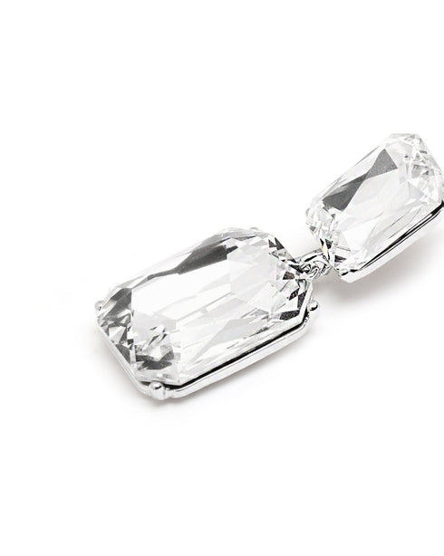 Premium Silver Plated Dangling Crystal Drop Earring
