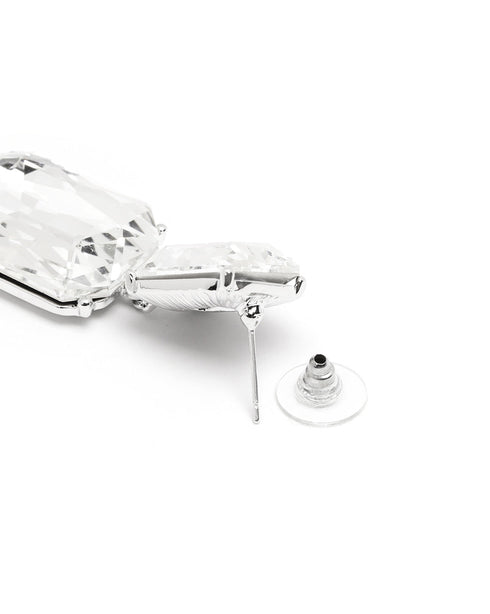 Premium Silver Plated Dangling Crystal Drop Earring