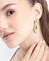 18kt Gold Plated Contemporary Drop Earring