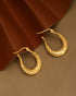 18kt Gold Plated Oval Hoop Earring