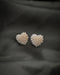18kt Gold Plated Pearl Heart Stud Earring