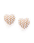 18kt Gold Plated Pearl Heart Stud Earring