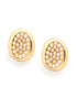 18kt Gold Plated Pearl Oval Stud Earring