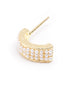 18kt Gold Plated Pearl Half Hoop Earring