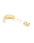 18kt Gold Plated Pearl Half Hoop Earring