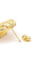 18kt Gold Plated Contemporary Spiral Half Hoop Earring