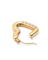 18kt Gold Plated Pearl and Heart Hoop Earring