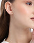 18kt Gold Plated CZ Mini Heart Hoop Earring