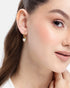 18kt Gold Plated Shell Inlay and Heart Hoop Earring