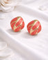 Gold Plated Enamel Bold Stud Earring