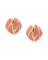 Gold Plated Enamel Bold Stud Earring