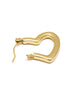 Gold Plated Heart Hoop Earring