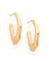 Gold Plated Sculpted Half Hoop Earrings