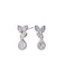 Silver Plated Dangling Solitaire Drop Earring
