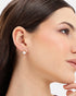Gold Plated Floating Pearl Stud Earrings