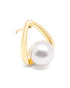 Gold Plated Floating Pearl Stud Earrings