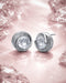Silver Plated Solitaire Circular Mini Stud Earring