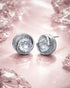 Silver Plated Solitaire Circular Mini Stud Earring