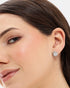 Silver Plated Solitaire Circular Mini Stud Earring