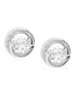 Silver Plated Solitaire Circular Mini Stud Earring