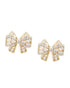 Premium Gold Plated CZ Bow Mini Stud Earring