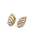 Premium Double Toned Plated Contemporary Bold Stud Earring