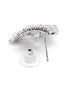 Premium Silver-Plated CZ Layered Leaf Bold Stud Earrings