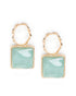 Gold Plated Natural Stone Drop Earring