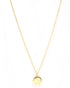 18kt Gold Plated CZ Circular Pendant and Chain Necklace
