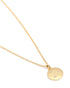 18kt Gold Plated CZ Circular Pendant and Chain Necklace