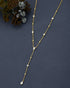 18kt Gold Plated CZ Lariat Necklace