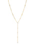18kt Gold Plated CZ Lariat Necklace