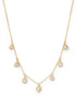 18kt Gold Plated CZ Multi Shape Charm Necklace