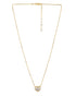 18kt Gold Plated CZ Heart Pendant and Chain Necklace