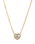 18kt Gold Plated CZ Heart Pendant and Chain Necklace