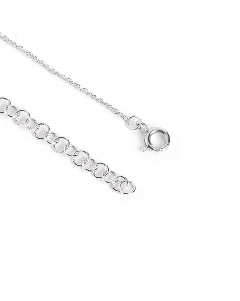 Rhodium Plated CZ Snowflake Pendant with Chain