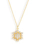 18kt Gold Plated CZ Snowflake Pendant with Chain