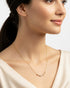 Gold Plated CZ studded Curved Bar Pendant Necklace