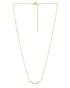 Gold Plated CZ studded Curved Bar Pendant Necklace