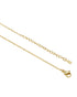 Gold Plated CZ studded Curved Bar Pendant Necklace