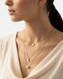 Rose Gold Plated Star Moon & Pearl Pendant Multi Layered Necklace