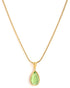 18kt Gold Plated Green Cats Eye Pendant with Chain