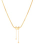 18kt Gold Plated Snake Chain Butterfly Lariat Necklace